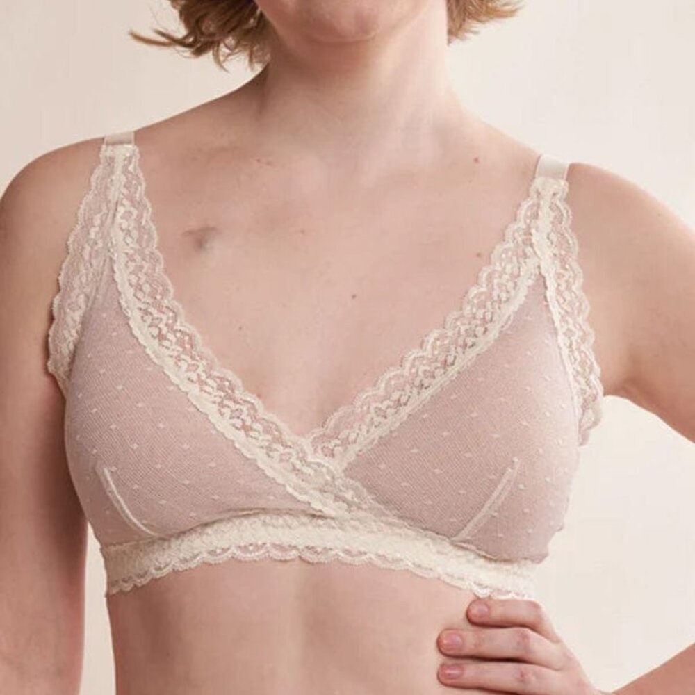 Susan Wrap Front Bra- Ivory